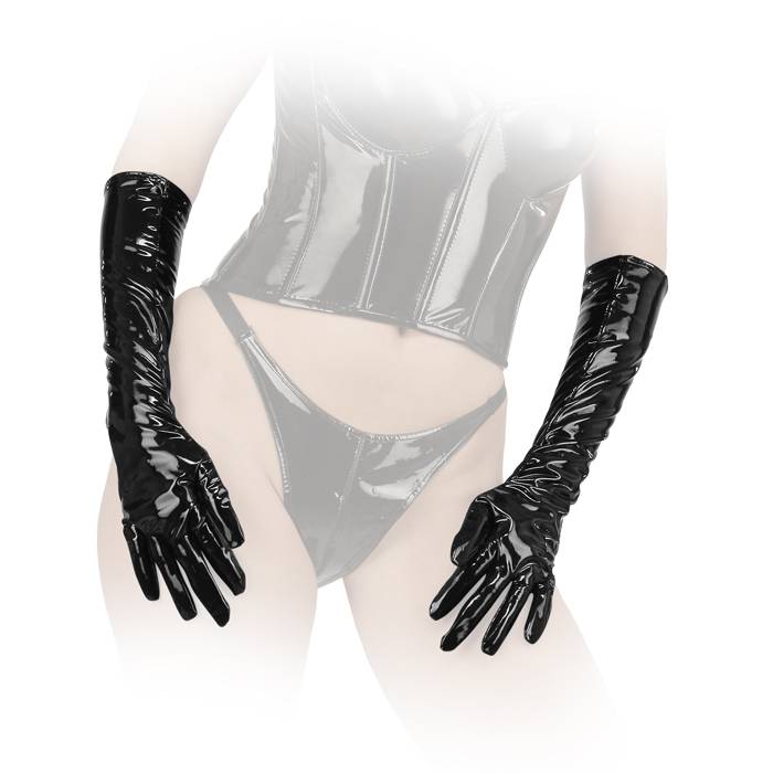 Ledapol Glänzende extralange Lack Handschuhe in diversen Farben